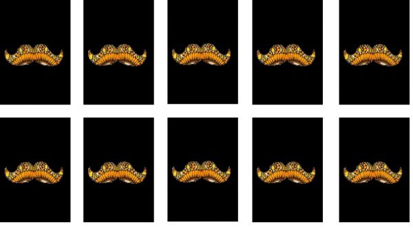 Película mustache étnico