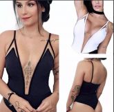 Body Bori Bore Suplex Alça Tule Detalhe Bojo Tendência 2018