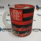 #001 Caneca de vidro jateada