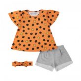 Conjunto Bata Oncinha Laranja 3 Peças