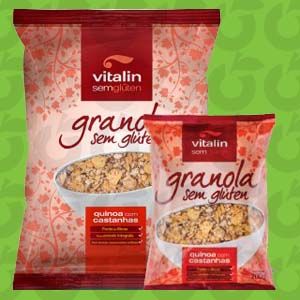 Granola Sem Glúten Quinoa com Castanhas 800 Gramas Vitalin