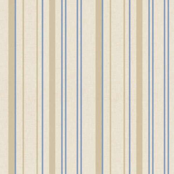 Papel de Parede Bambino's Bobinex (Nacional) - Listras (Tons de Bege/ Azul) 3315