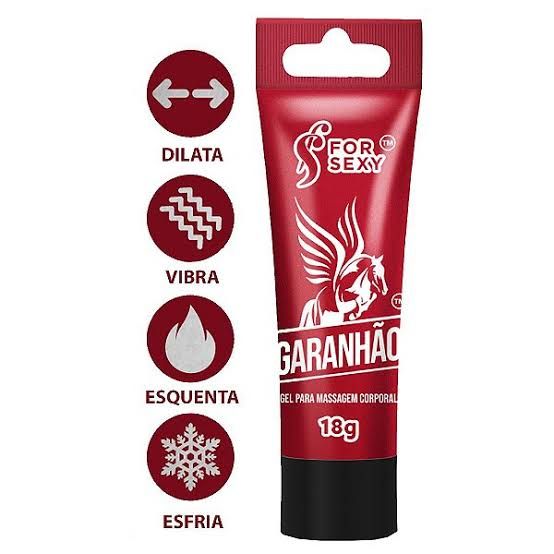 GARANHÃO GEL MASCULINO DILATA E VIBRA 18G