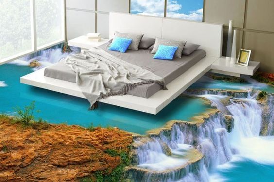 Porcelanato 3D para o quarto