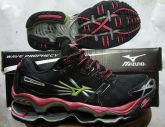 Tênis Feminino Mizuno Wave Prophecy 2 Preto e Rosa Importado China