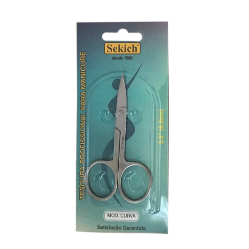Tesoura Curva Profissional Para Manicures Sekich