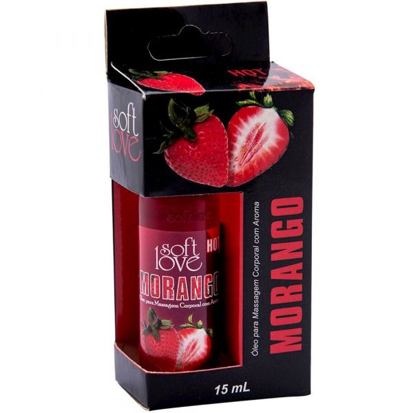 GEL HOT MORANGO 15ML SOFT LOVE