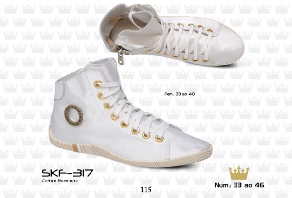 BOTA OSKLEN CETIM BRANCO - SKF-317