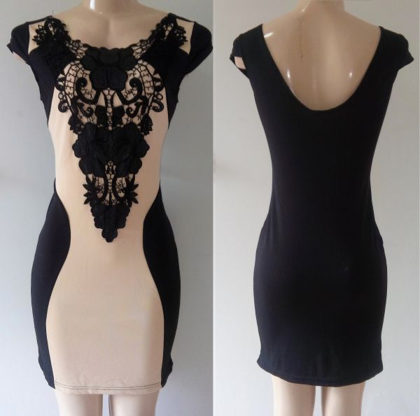 Vestido Malha com Renda
