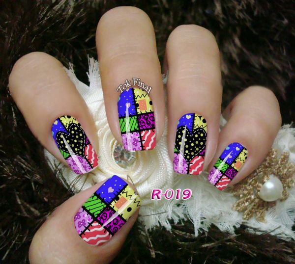 Películas e Adesivos para Unhas Mod. Romero Brito Cód. R-019