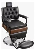 Poltrona Cadeira Barão Cromada Reclinavel Salão Barbearia