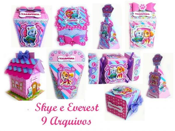 Kit Digital Arquivo Corte Silhouette Patrulha Canina Rosa 3