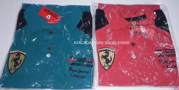 10 POLO FERRARI MALHA PIQUET