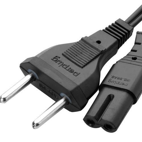 CABO BIPOLAR 2,5A 250V 1,5MT MACHO X FEMEA PRETO