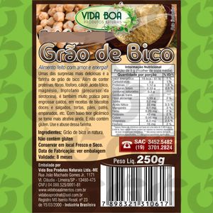 Grão de Bico 250 gramas Vida Boa