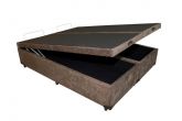 Base Bau Casal Bipartida 2x69x188x40 Suede Marrom 2230 SR