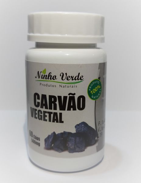 CARVÃO VEGETAL ATIVADO 500MG (Carbo Activatus) 60 CÁPSULAS