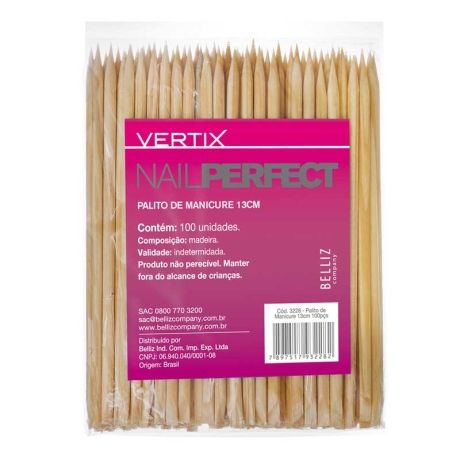 Palito para Cutículas Vertix 100 unidades