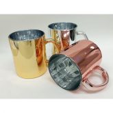 Caneca de vidro espelhada para sublimação 320ml.
