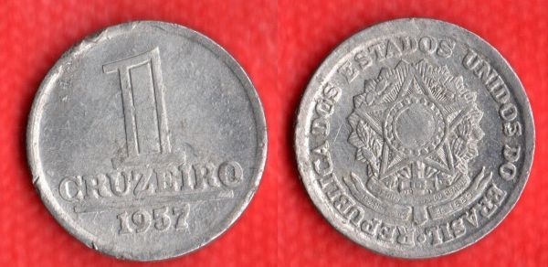 V274-2 - 1,00 1957 - Tiragem BAIXA 11.849.000