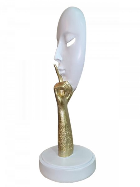 Decoração Faces Estatueta Figura Abstrata de Mulher Resina 28 cm