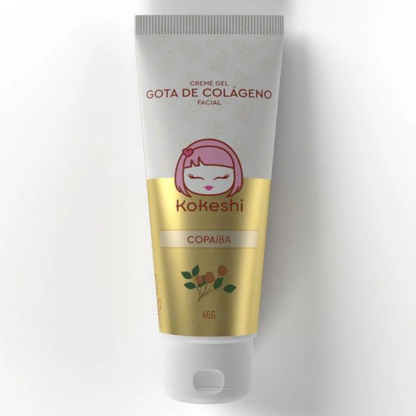 CREME GEL FACIAL GOTAS DE COLÁGENO - KOKESHI
