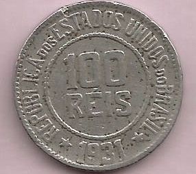 V085-2 - 100 Réis 1931 -Tiragem 2.500.000 - LINDA PEÇA