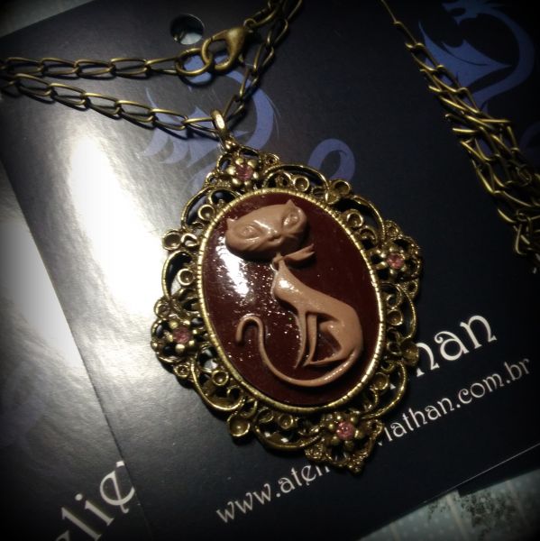 Colar Cat Cameo