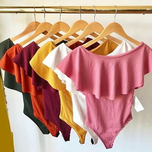 Body canelado- Kit 6 Peças