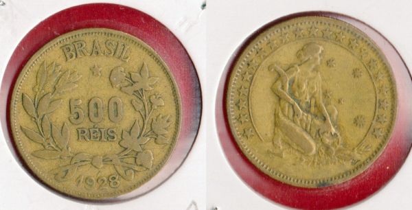 V126-3 - 500 Réis 1928 - Tiragem 9.432.000