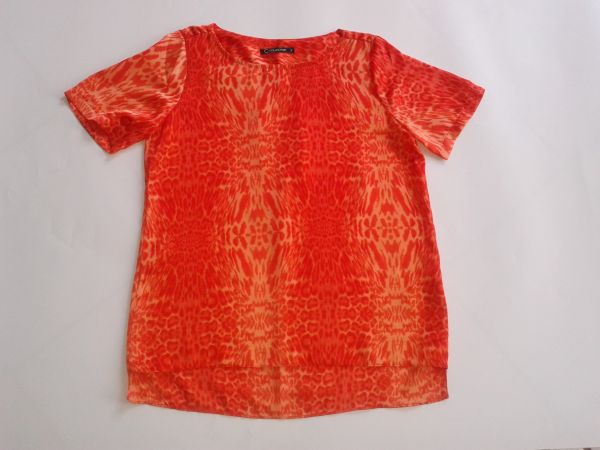Blusa manga Curta de Onça Laranja