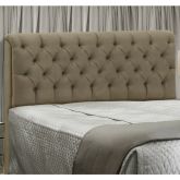 Cabeceira Solteiro Paris 90 Veludo Castor 1701 SR Cabec