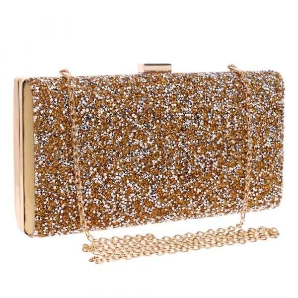 Bolsa Feminina De Mão E Ombro Luxo Com Diamantes E Cristais