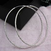 brinco de prata jóia Hoop Earrings40 #00777974