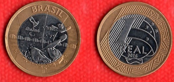 OLP576/2 - Moeda Olimpica NATAÇÃO PARALIMPICA