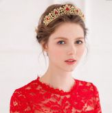 Coroa Tiara Noiva Strass verde vermelha