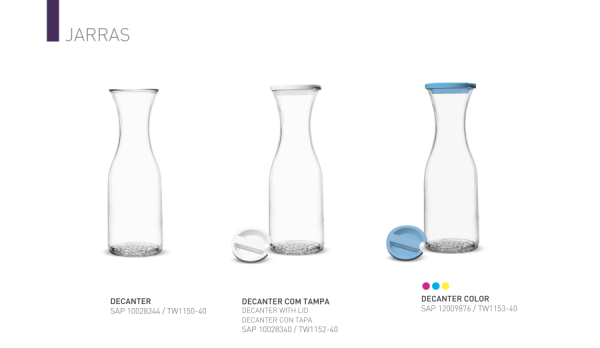 REF. TW1153-40 - JARRA DECANTER C/TAMPA - 1,2 L