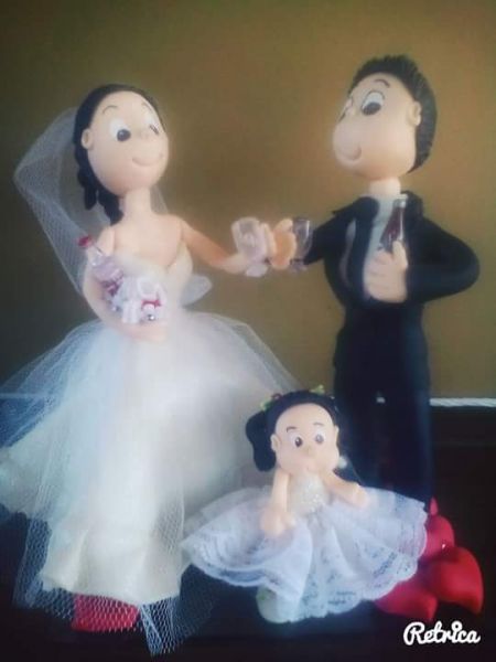Noivinhos e filha