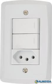 INTERRUPTOR 02 TC+TOMADA 10A BRLUX TRAMONTINA
