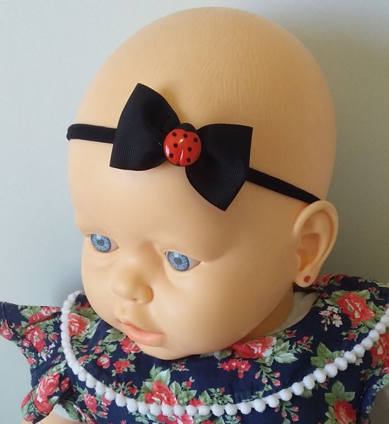 Faixa  Preta Bebe Joaninha