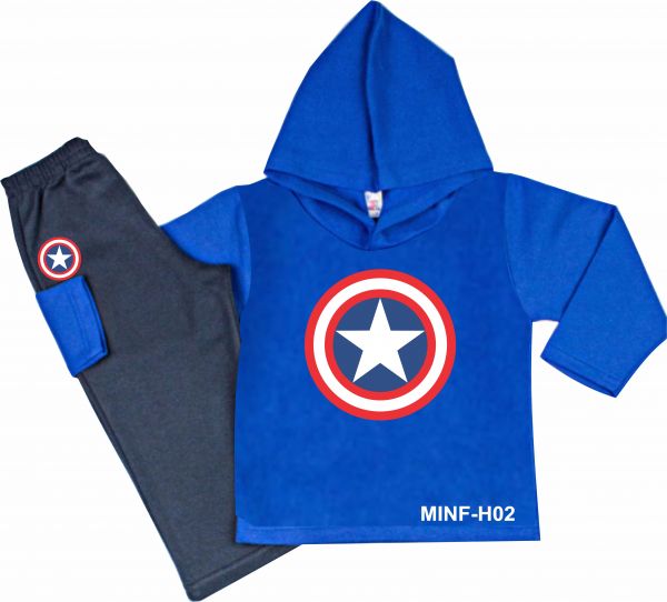 CONJUNTO MOLETOM INFANTIL CAPITÃO AMERICA COD.:02 (14 AO PP)