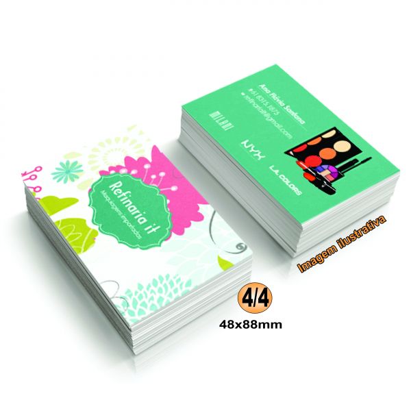 500 Cartões de Vista - Mod. 4/4 Cores - Ref.:0011