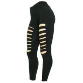 Calça Legging  com Recorte Lase na Coxa