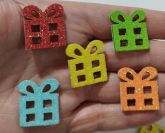 Presente Natal Neon Colorido (120 Adesivos)