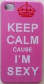 CASE KEEP CALM ROSA PARA IPHONE 4 E 4S