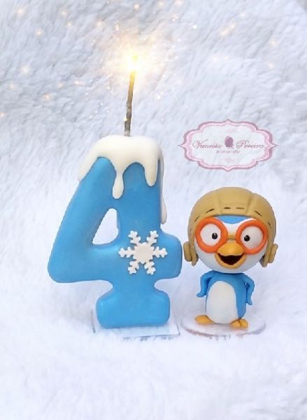 Topo de bolo Pororo