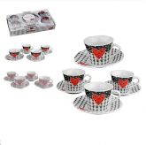 JOGO DE CAFE C/ 4 XICARAS E 4 PIRES