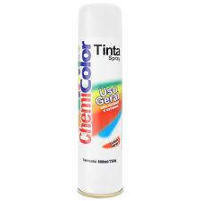 Tinta spray branco fosco Chemi color