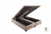 Base Bau King Bipartida 2x 96x203x40 Corino Bege SR Mov