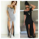 ♡ Vestido Longo Com Duas Fendas